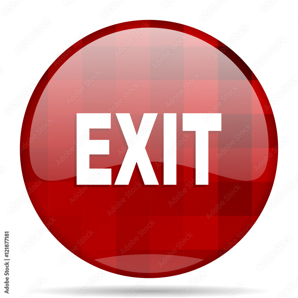 exit red round circle glossy modern design web icon exit red round circle glossy modern design web icon