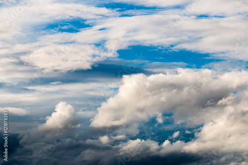 colorful dramatic sky with cloud at sunset