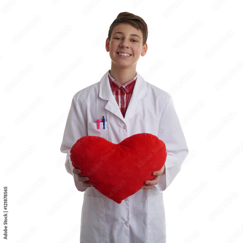 Cute teenager boy over white isolated background Cute teenager boy over white isolated background