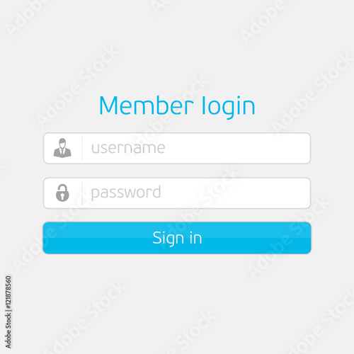 Vector login interface.