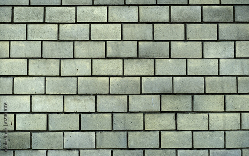 Texture of green decorative tiles in form of brick