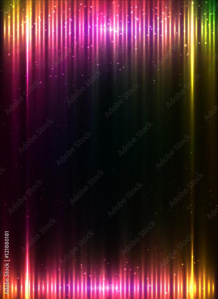 Red glowing lights vector abstract leaflet background