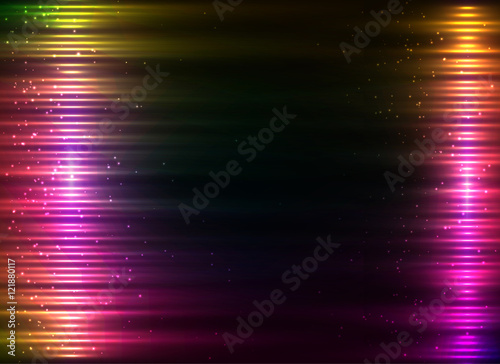 Pink shining technology lights vector sound background