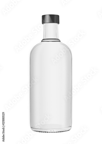 Vodka bottle isolated on white background