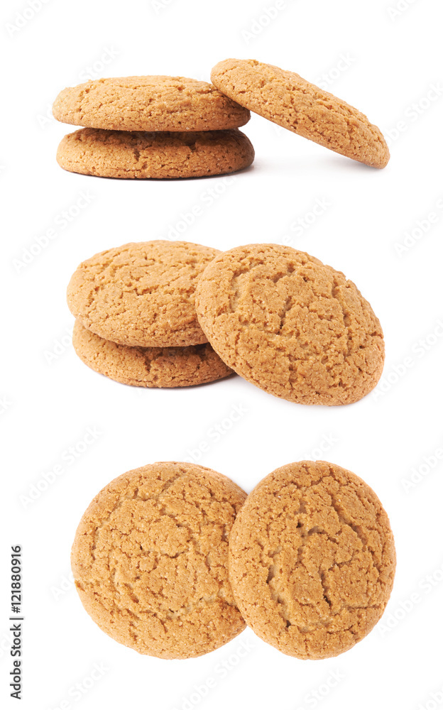 Stack of cookies isolated over the white background Stack of cookies isolated over the white background