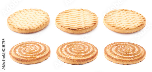 Set of cookies isolated over the white background