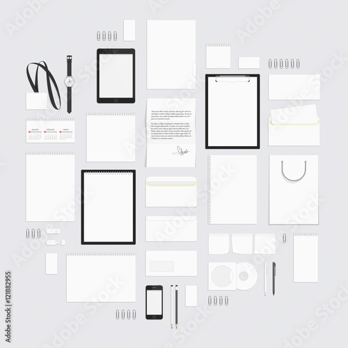 Blank corporate style elements big set.