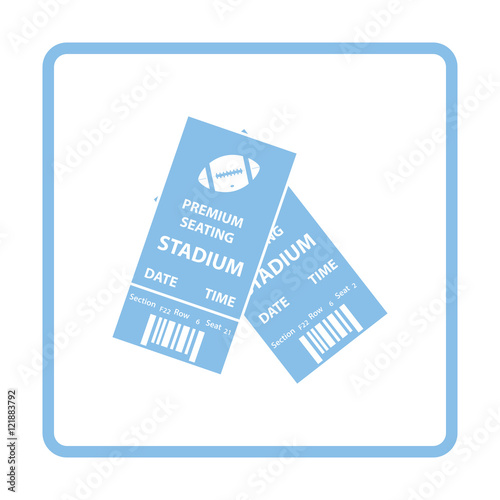 American football tickets icon