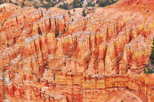 Red sandstone hoodoos in Bryce Canyon National Park in Utah, USA