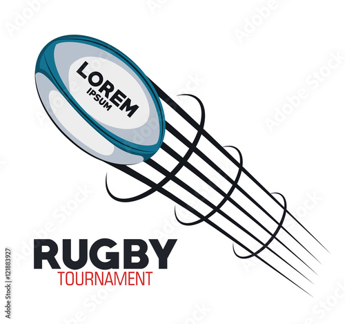 rugby goal flying tournament design vector illustration eps 10