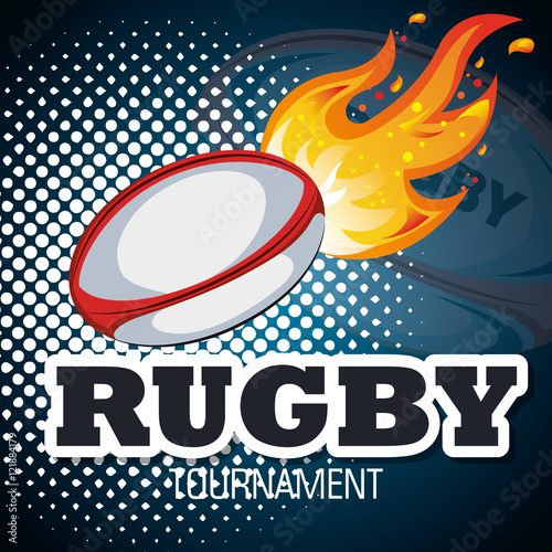 rugby goal ball blue background graphic vector illustration eps 10