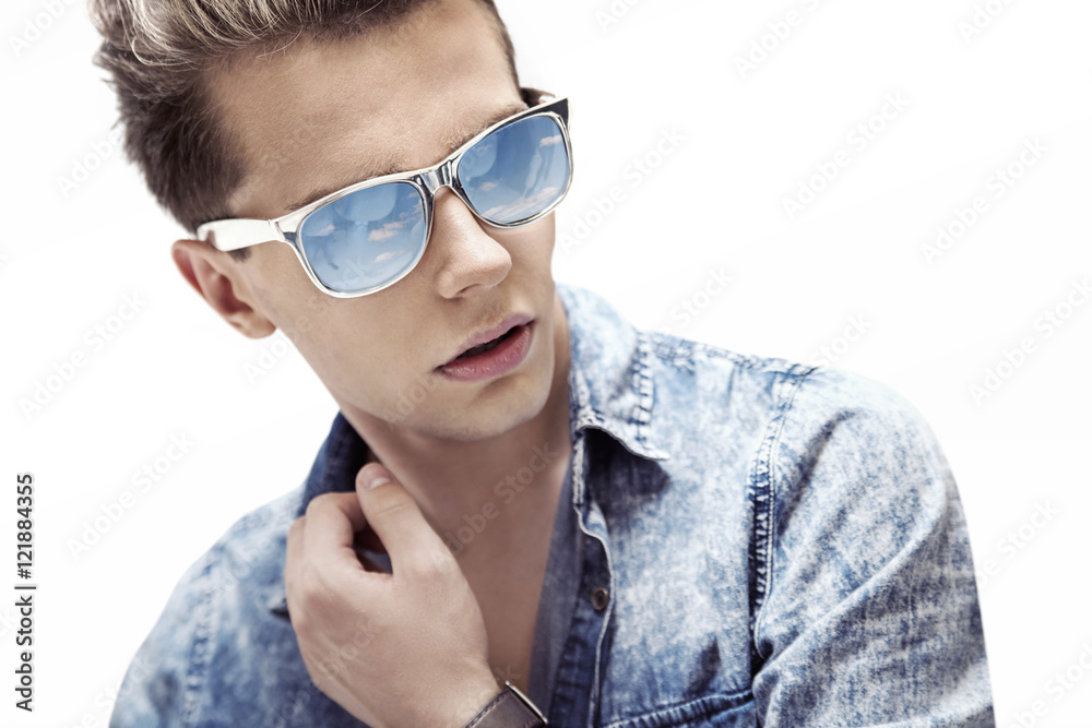 Portrait of a handsome cheerful guy Portrait of a handsome cheerful guy