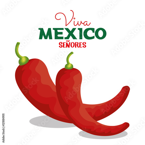 viva mexico chili pepper icon graphic vector illustration eps 10