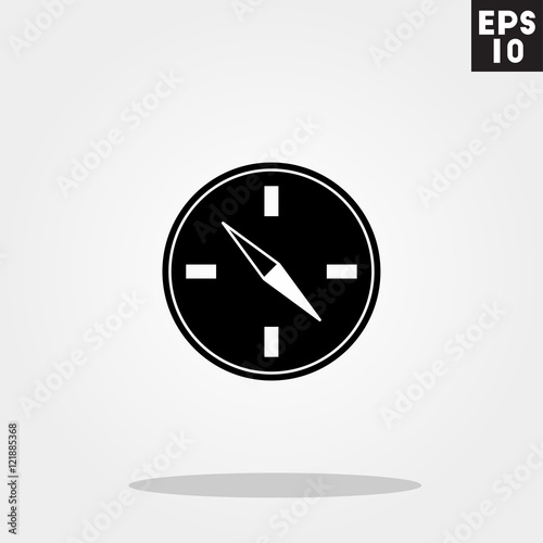 Compass icon in trendy flat style isolated on grey background. Id card symbol for your design, logo, UI. Vector illustration, EPS10.