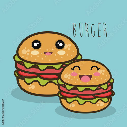 fast food burger cartoon graphic isolated vector illustration eps 10