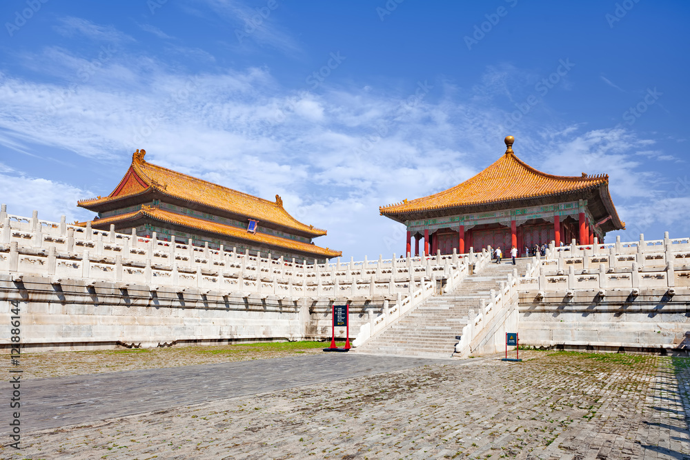 View on majestic pavilion, Palace Museum (Forbidden City), Beijing, China