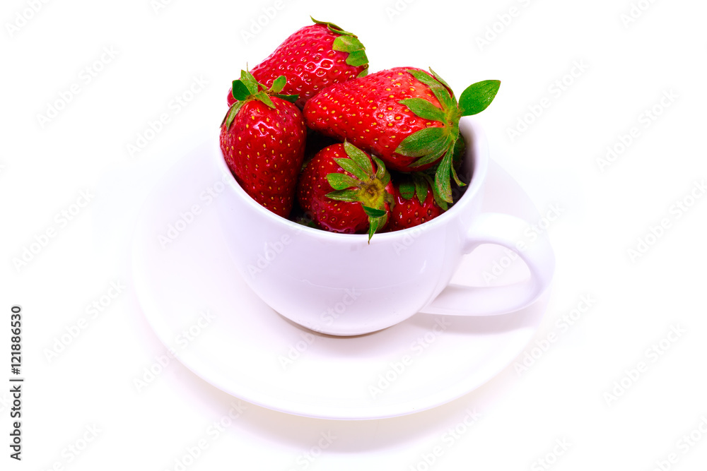 Fresh strawberry isolated on white background