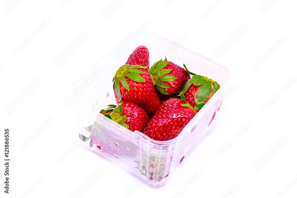 Fresh strawberry isolated on white background