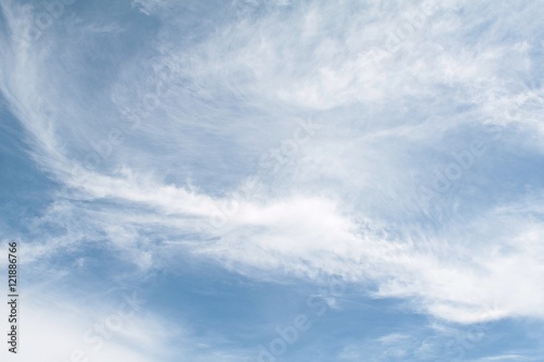 Blue sky background with white cloud, white cloud in the blue sky 
