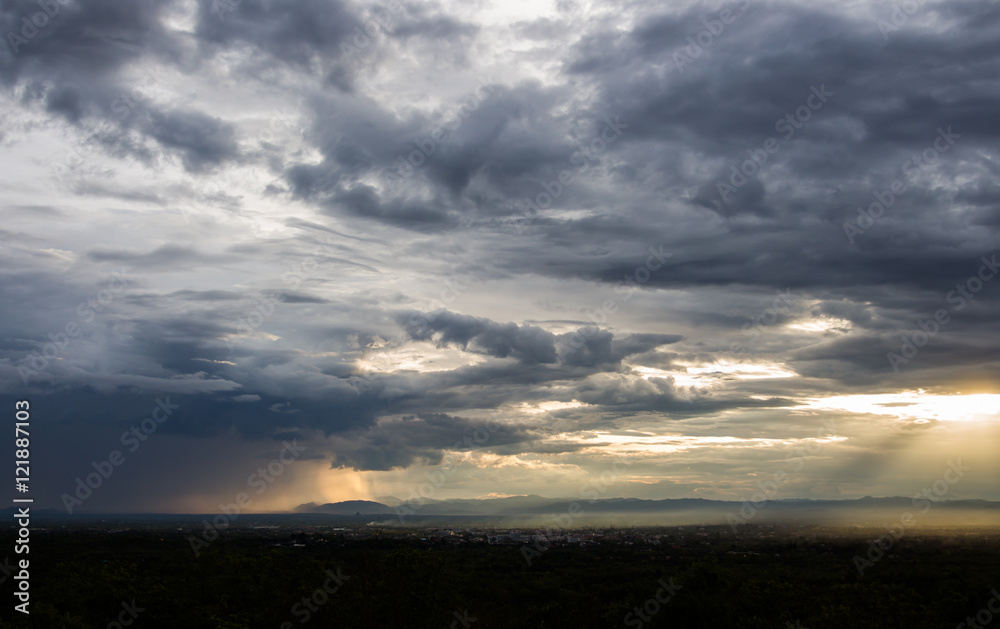 colorful dramatic sky with cloud at sunset colorful dramatic sky with cloud at sunset