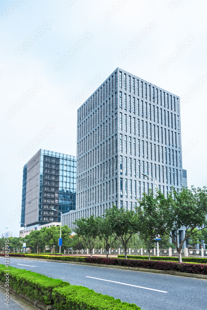 clean asphalt road in suzhou city,china.