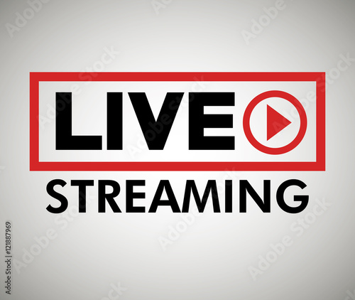button icon live streaming design graphic vector illustration eps 10
