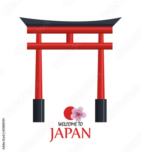 welcome japan icon design vector illustration eps 10