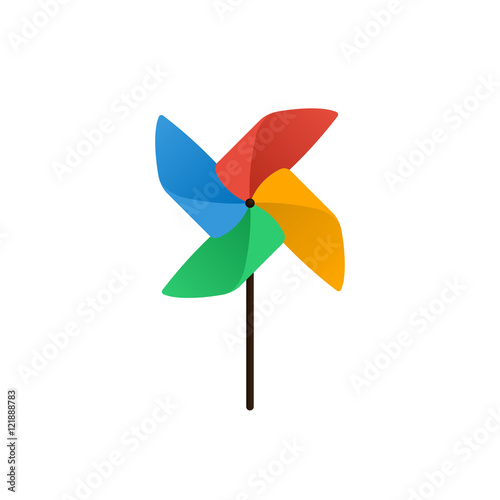 Pinwheel icon flat design vector illustration