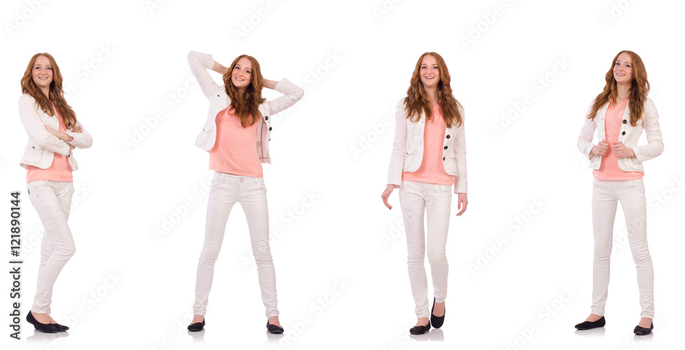 Young woman isolated on the white background Young woman isolated on the white background