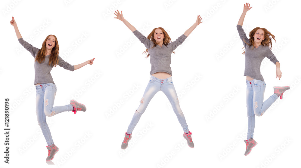 Young woman isolated on the white background Young woman isolated on the white background
