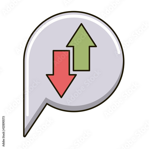 Free Download Arrow icon. Upload and download theme. Isolated design. Vector illustration - GFXLoad