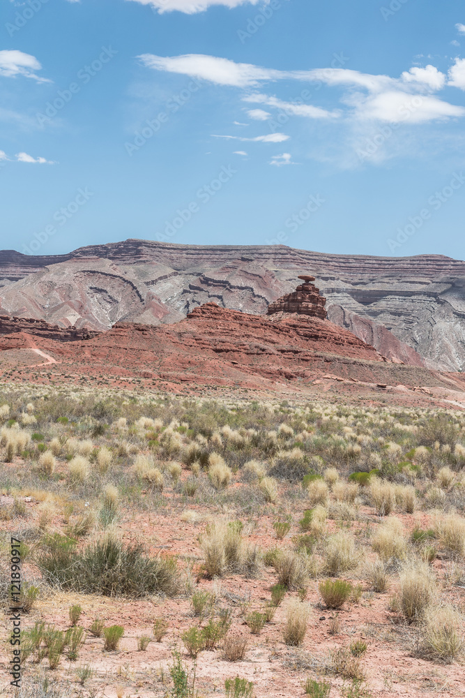 View of Mexican Hat Rock formation, Utah
View of Mexican Hat Rock formation, Utah