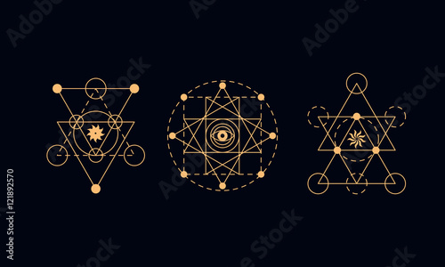 Sacred geometry, alchemy symbols