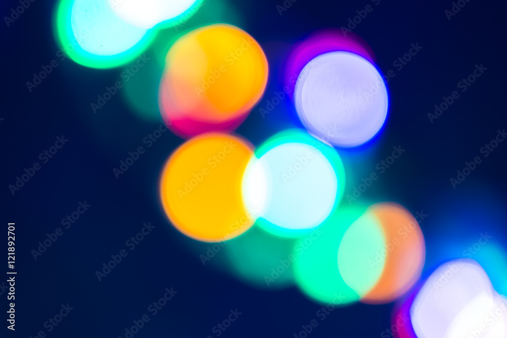 Abstract defocused colorful bokeh light background