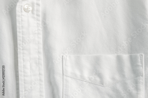 Close up pocket on white shirt