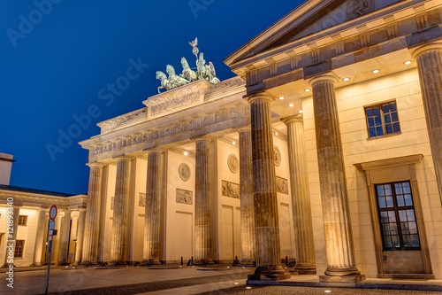 View of the Brandenburger Tor in Berlin at night