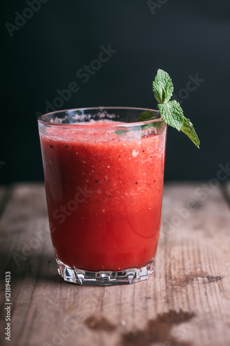 watermelon smoothie in the rusitc style