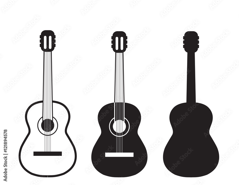 Naklejka premium Guitar logo