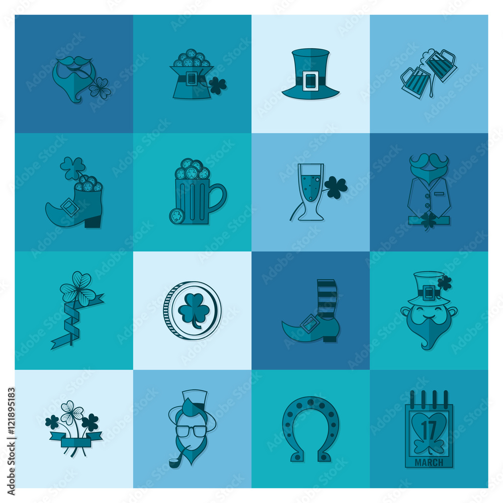 Saint Patricks Day Icon Set Saint Patricks Day Icon Set