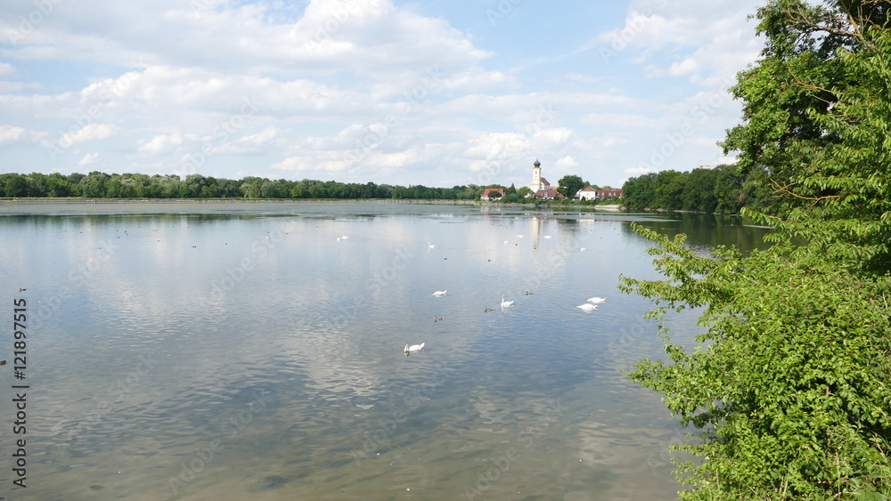 Obraz premium Echinger Stausee