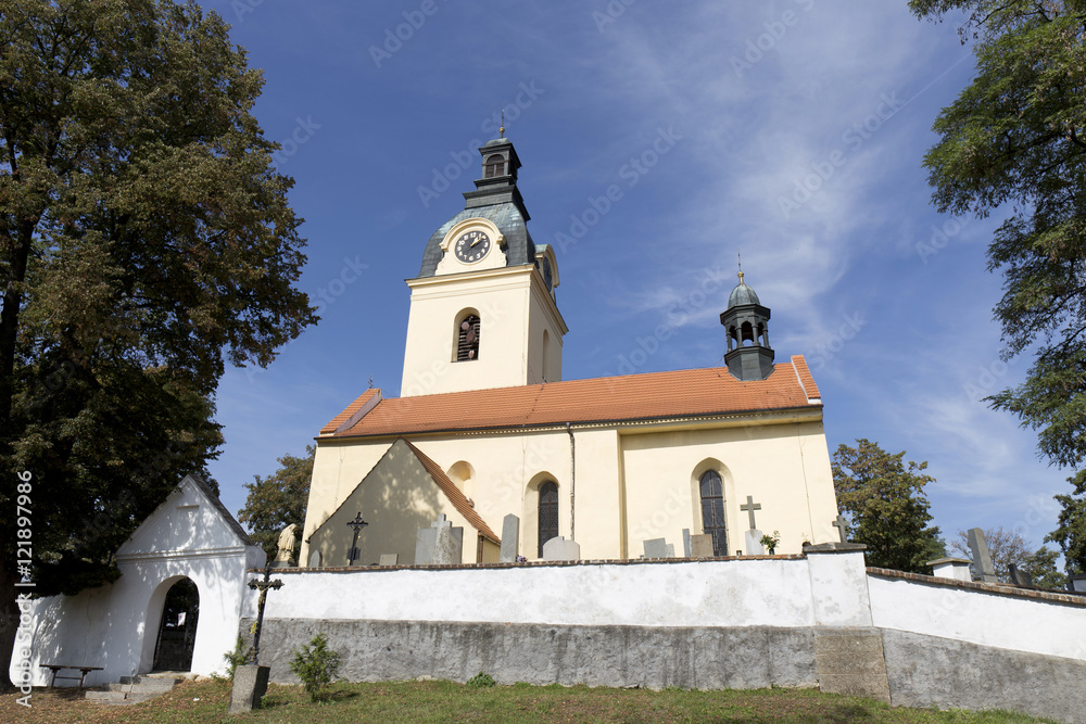 Early gothic Church of St. Vavrinec in Town Putim, Czech Republic Early gothic Church of St. Vavrinec in Town Putim, Czech Republic