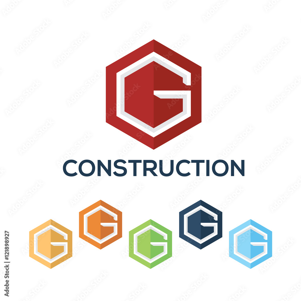 Letters G set,Hexagon vector logo design template Letters G set,Hexagon vector logo design template