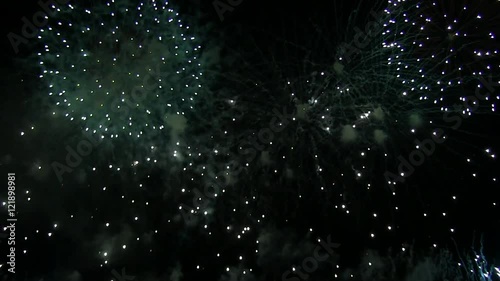 打ち上げ花火 ワイド スターマイン Wide Star mine fireworks display(pyromusical) photo