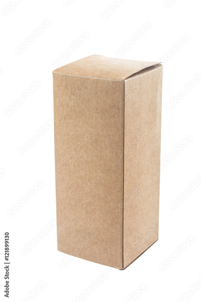 Cardboard box isolated on the white background. This has clippin Cardboard box isolated on the white background. This has clippin
