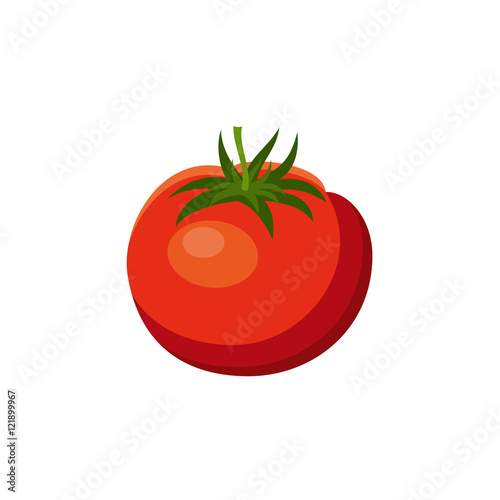 Tomato on a white background