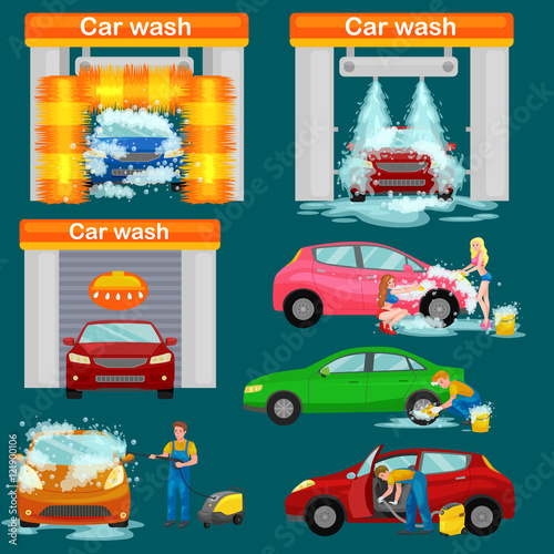 car wash services, auto cleaning with water and soap
