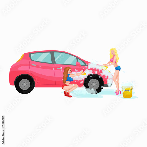 car wash services, auto cleaning with water and soap