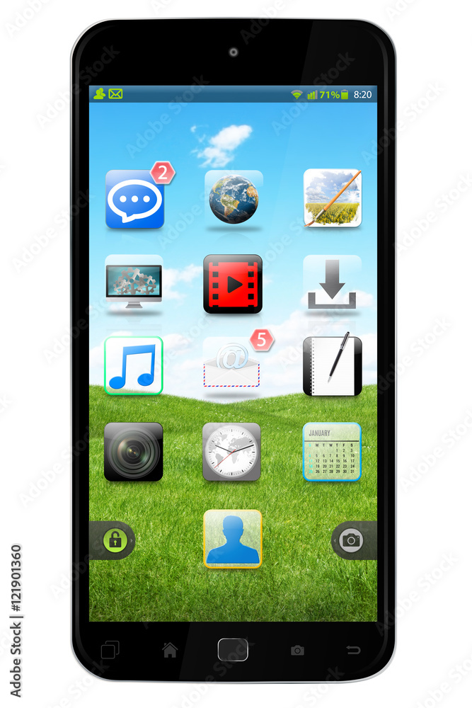Modern mobile phone 3D rendering Modern mobile phone 3D rendering