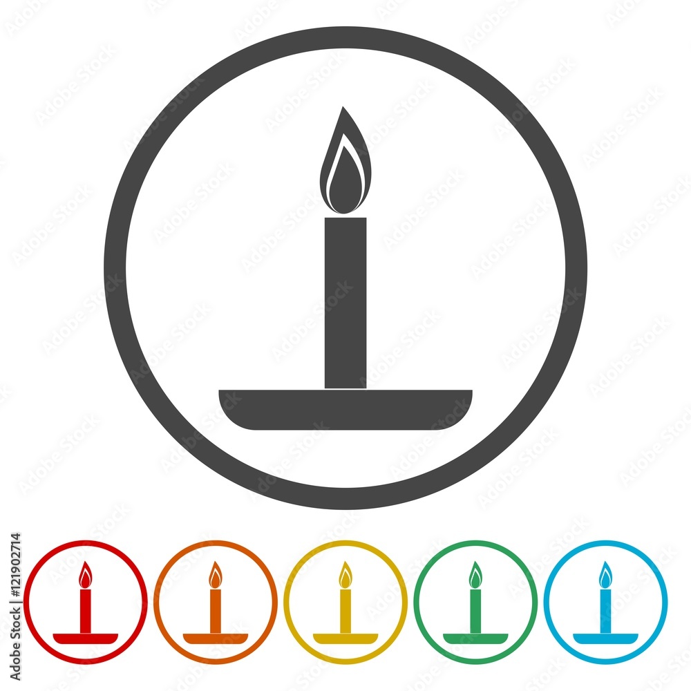 Obraz premium Vector birthday candle