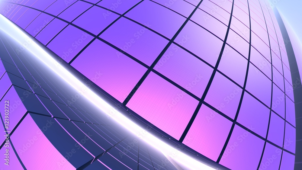 Obraz premium 3D Abstract geometric purple background, 3D illustration